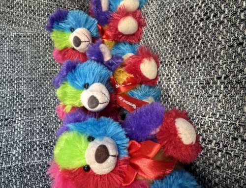 Regenbogenbunte Teddybande